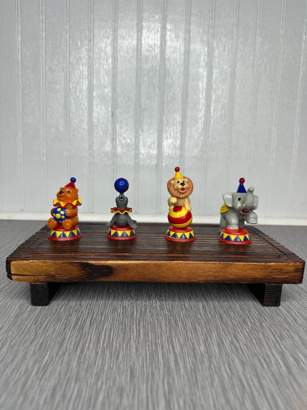 Vintage 1994 Wilton Cake Toppers Lot Circus Animals Elephant, Bear, Seal, & Lion